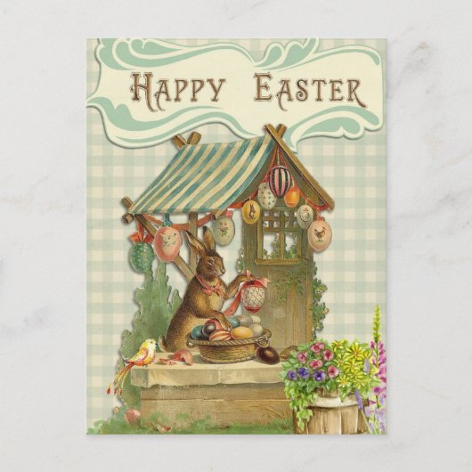  Happy Paast Bunny House Spring Briefkaart (Voorkant)