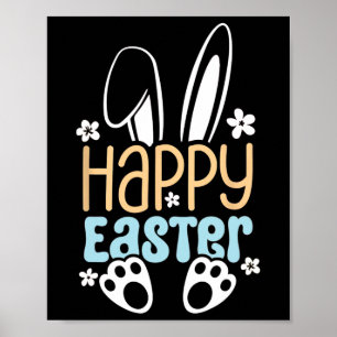 Happy Paast Bunny - Kute Easter Design voor jongen Poster