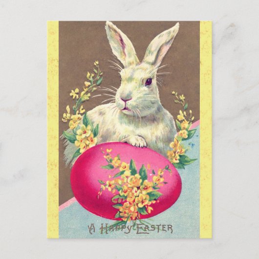 Happy Paast Bunny Rabbit Egg Briefkaart (Voorkant)