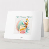 Happy Paast - Bunny Rabbit met decoratieve eieren Kaart (Achterkant)