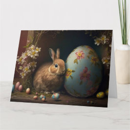 Happy Paast - Bunny Rabbit met decoratieve eieren Kaart