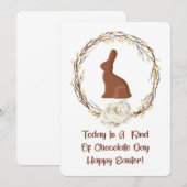 Happy Paast Chocolate Bunny Hartelijk dank Bedankkaart (Voorkant / Achterkant)