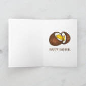 Happy Paast Chocolate Buttercrème Creme Eggs Feestdagen Kaart (Binnen)