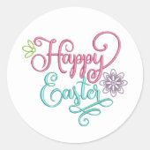 Happy Paast Classic Round Sticker (Voorkant)