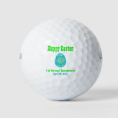 Happy Paast Colorful Blue Egg Tournament Golfballen (Voorkant)