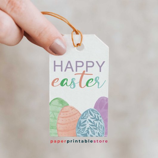 Happy Paast Colorful Gift Labels Cadeaulabel