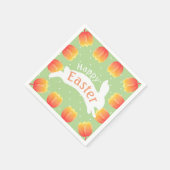 Happy Paast Colorful Tulips & Rabbit Servetten (Hoek)