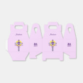 Happy Paast Cross Bijbel Verse Custom Name Paars Bedankdoosjes (Uitgevouwen)