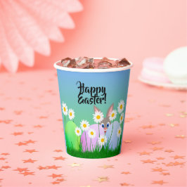 Happy Paast Cup Stiezen Bunny Colorful Papieren Bekers