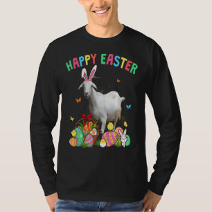 Happy Paast Cute Bunny Goat met paaseieren T-shirt
