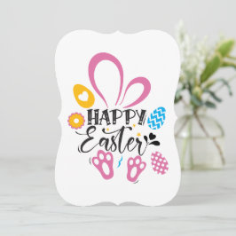 Happy Paast Cute Bunny met paaseieren