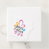 Happy Paast Cute Bunny met paaseieren Bedankjes Labels (In situ)