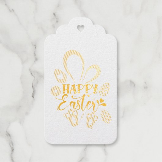 Happy Paast Cute Bunny met paaseieren Cadeaulabels (Voorkant)
