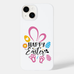 Happy Paast Cute Bunny met paaseieren Case-Mate iPhone 14 Hoesje