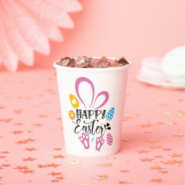 Happy Paast Cute Bunny met paaseieren Papieren Bekers