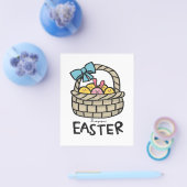 Happy Paast Cute Eggs-mandje | Rabbit Bunny Eggs Flyer (Enkel)