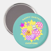 Happy Paast Cute Kinder Party Magneet (Voorkant / Achterkant)