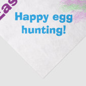 Happy Paast Cute Yellow Pink Chick Greing Tissuepapier (Detail)