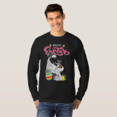 Happy Paast Dabbing Rabbit Riding Dinosaur Boys G T-shirt (Voorkant volledig)