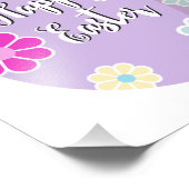 Happy Paast Decorated flower Egg Illustratie Foto Afdruk (Hoek)