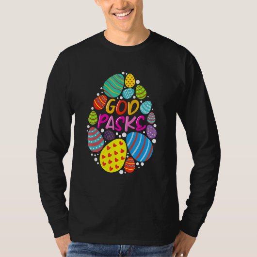 Happy Paast Denmark God Paske Danish Chocolate Eg T-shirt (Voorkant)