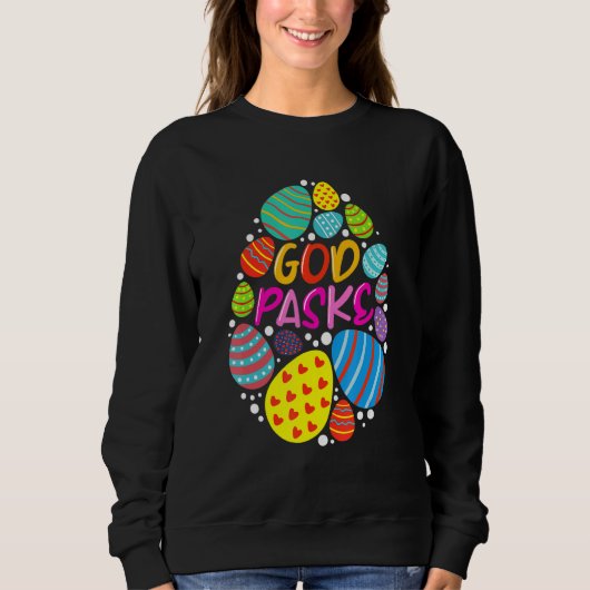 Happy Paast Denmark God Paske Danish Chocolate Eg Trui (Voorkant)