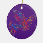 Happy Paast Dove Greep Text Keramisch Ornament (Links)