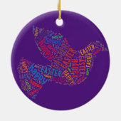 Happy Paast Dove Greep Text Keramisch Ornament (Achterkant)