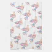 Happy Paast Dove Greep Text Theedoek (Verticaal)