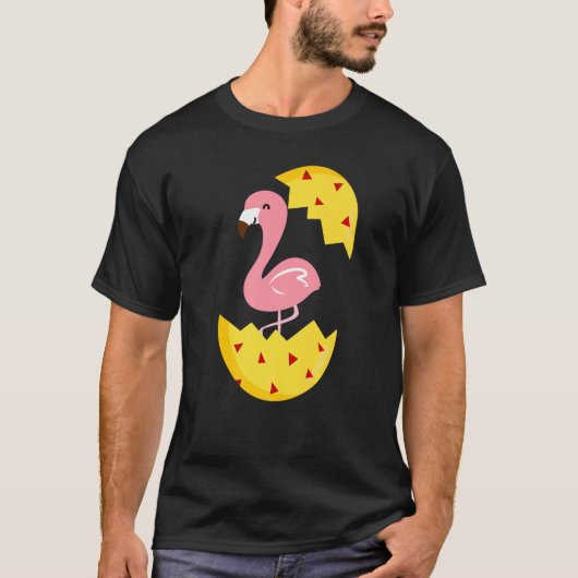 Happy Paast Egg Cute Flamingo Apparel Egg Hunt Fa T-shirt (Voorkant)