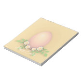 Happy Paast Egg & Flowers yellow roze pastel Notitieblok (Linkerzijde)