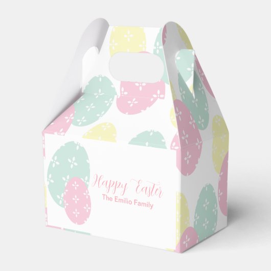 Happy Paast Eggs pasta Birthday Favor Box Bedankdoosjes (Voorkant Zijde)