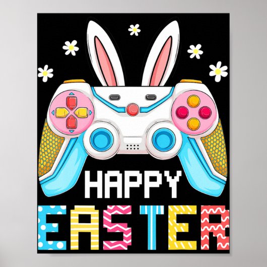 Happy Paast Gamer Video Game Easter Day Boys Todd Poster (Voorkant)