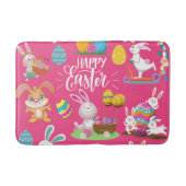 Happy Paast, grappige Bunny wil en kleurrijk Badmat (Voorkant)