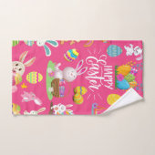 Happy Paast, grappige Bunny wil en kleurrijk Handdoek (Handdoek)