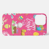 Happy Paast, grappige Bunny wil en kleurrijk iPhone Hoesje (Achterkant horizontaal)
