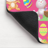 Happy Paast, grappige Bunny wil en kleurrijk Muismat (Hoek)