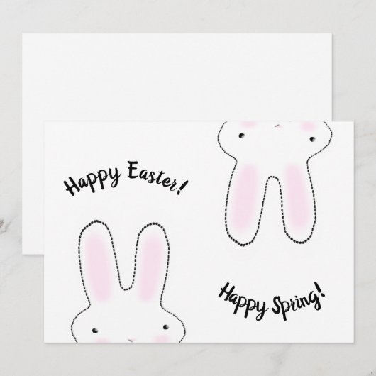 Happy Paast Happy Spring leuk konijntje grappig (Voorkant / Achterkant)