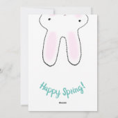 Happy Paast Happy Spring leuke paashaas grappig Feestdagenkaart (Achterkant)