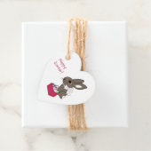 Happy Paast Heart Shaped Gift Labels (In situ)
