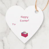 Happy Paast Heart Shaped Gift Labels (Achterkant)