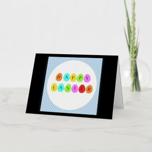 Happy Paast kleurrijke eieren Folie Wenskaart