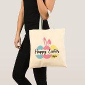 Happy Paast Pastel Eggs en Bunny Ears Custom Tote Bag (Voorkant (product))