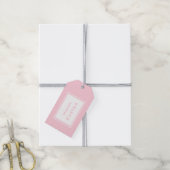 Happy Paast Pastel Roze Modern Cadeaulabel (Met Touw)