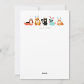 Happy Paast Pub dog Flat Holiday Kaart (Achterkant)