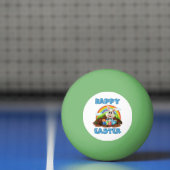 Happy Paast Rainbow Bunny Rabbit met eieren Pingpongbal (Net)