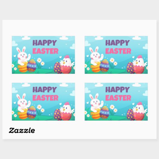 Happy Paast Rectangle-stickers Rechthoekige Sticker (Vel)