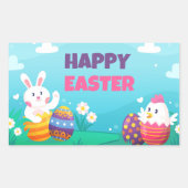 Happy Paast Rectangle-stickers Rechthoekige Sticker (Voorkant)