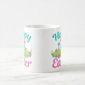 Happy Paast Religieuze Cross Cute Flower Koffiemok (Center)