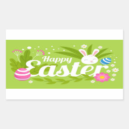 Happy Paast Retangular Sticker